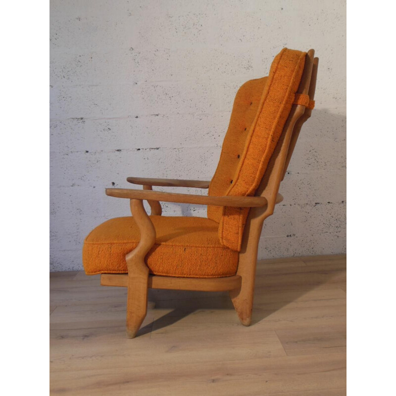 Paire de fauteuils orange et violet, GUILLERME et CHAMBRON - années 50