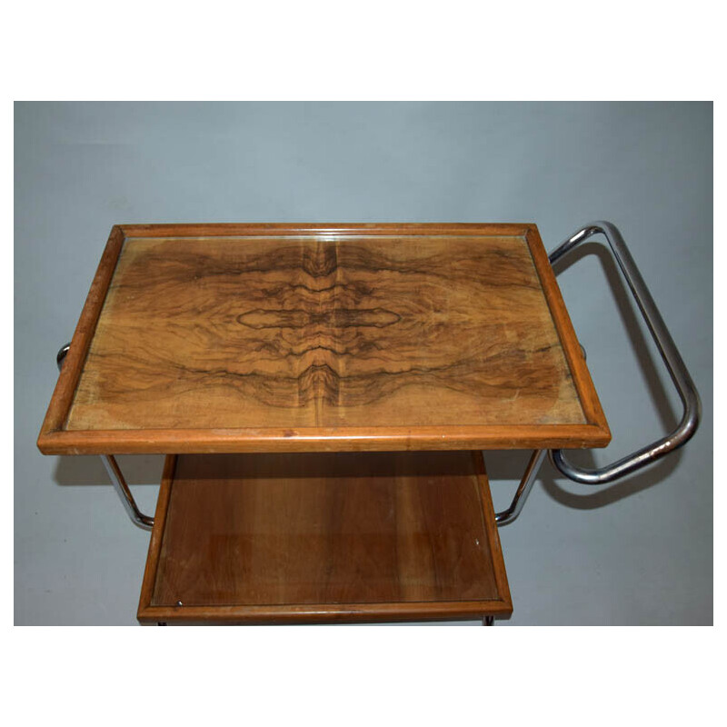 Mesa para servir cromada Vintage por Jindřich Halabala para Thonet