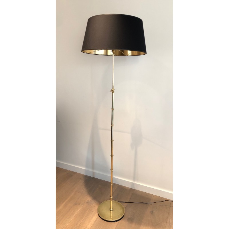 Vintage brass floor lamp, 1970