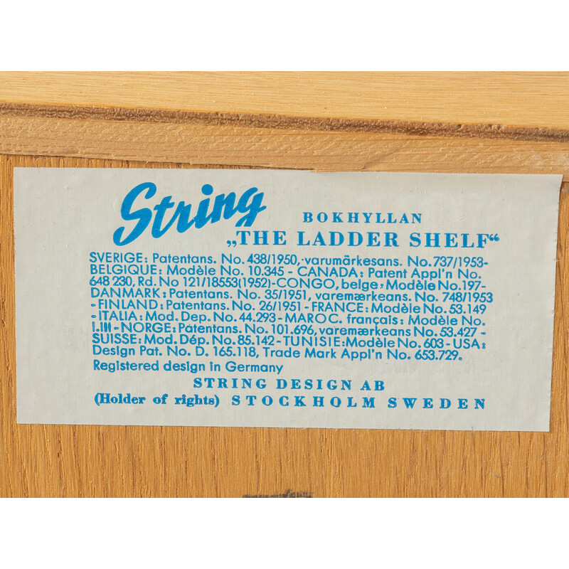 Vintage rekkensysteem van Nils Strinning voor String Design, Zweden 1950