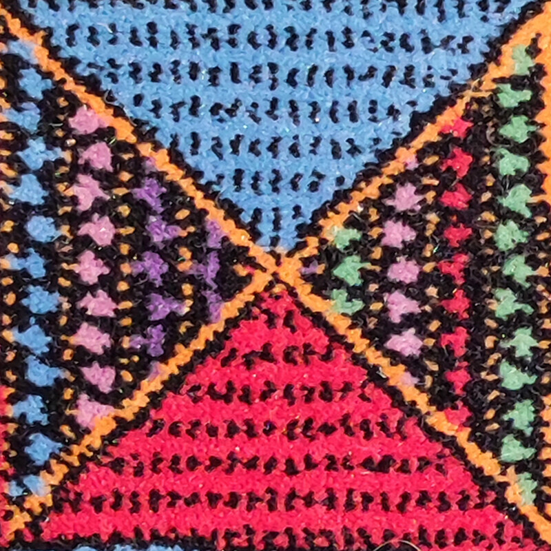 Tappeto geometrico vintage in lana italiana di Missoni per T and J Vestor, anni '80