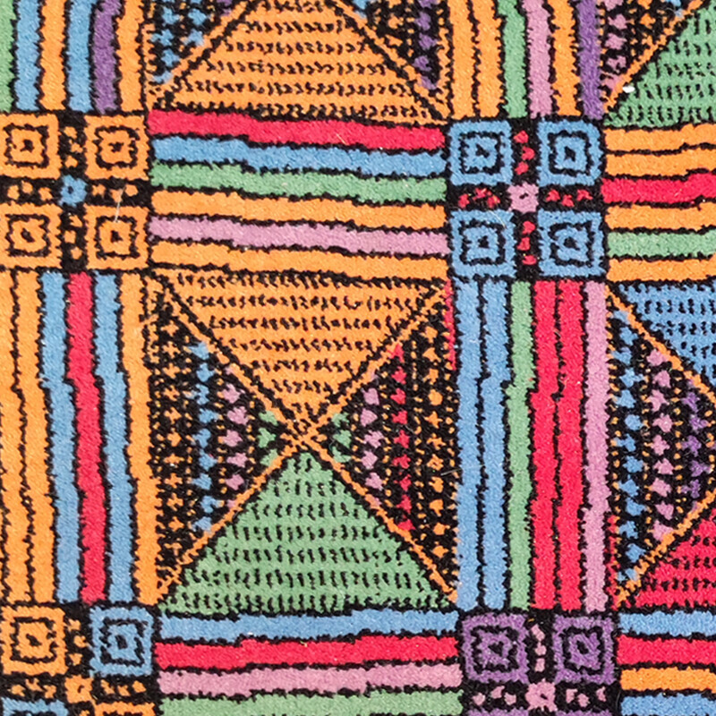 Vintage geometric Italian woolen rug by Missoni for T and J Vestor, 1980s