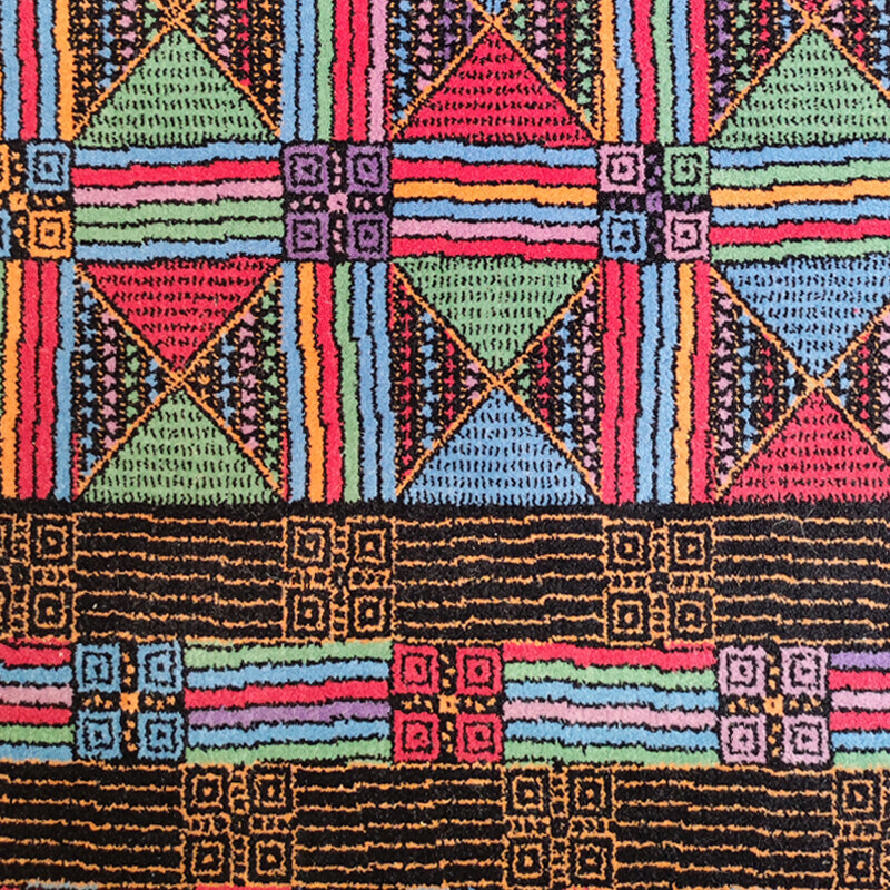 Vintage geometrisch Italiaans wollen tapijt van Missoni voor T en J Vestor, jaren 1980