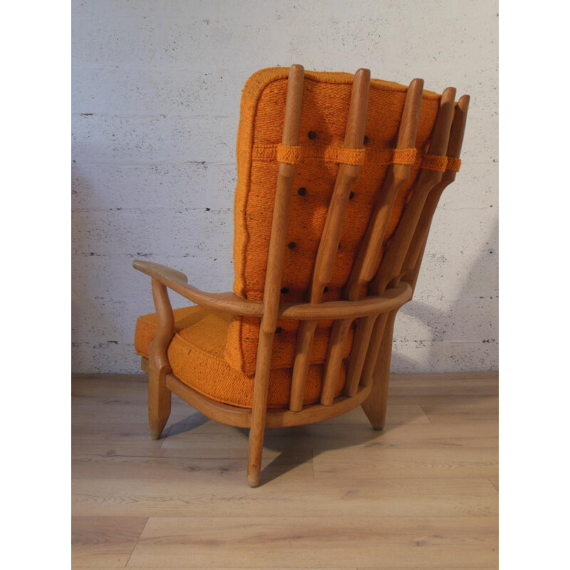 Pair of orange and purple armchair, GUILLERME and CHAMBRON - 1950s