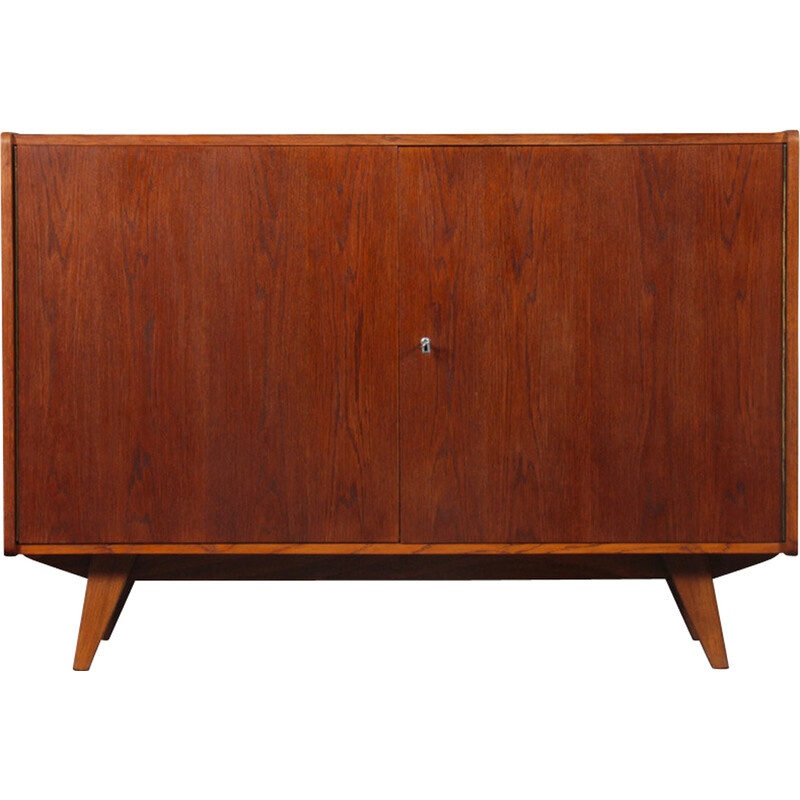 Vintage chest of drawers model U-450 in dark oakwood by Jiri Jiroutek, 1960