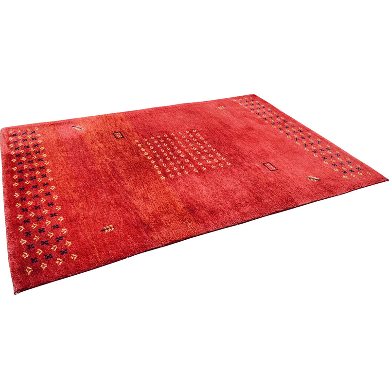 Tapis indien vintage Gabbeh en laine, 1980-1990