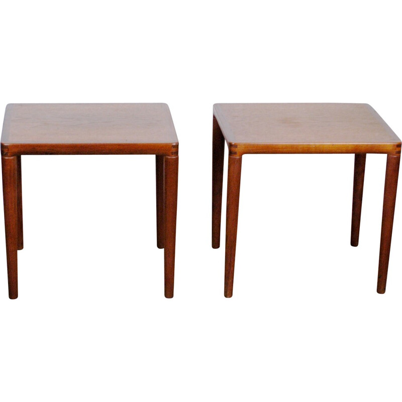 Paire de tables d'appoint Bramin en teck par H. W. Klein - 1960