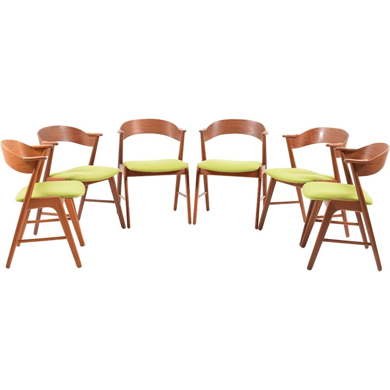 Set of 6 Kai Kristiansen Teak Dining Chairs for Korup Stolefabrik - 1960s