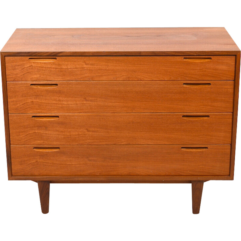 Vintage chest of drawers in teak by Ib Kofod-Larsen for Brande Møbelfabrik, Denmark 1960s