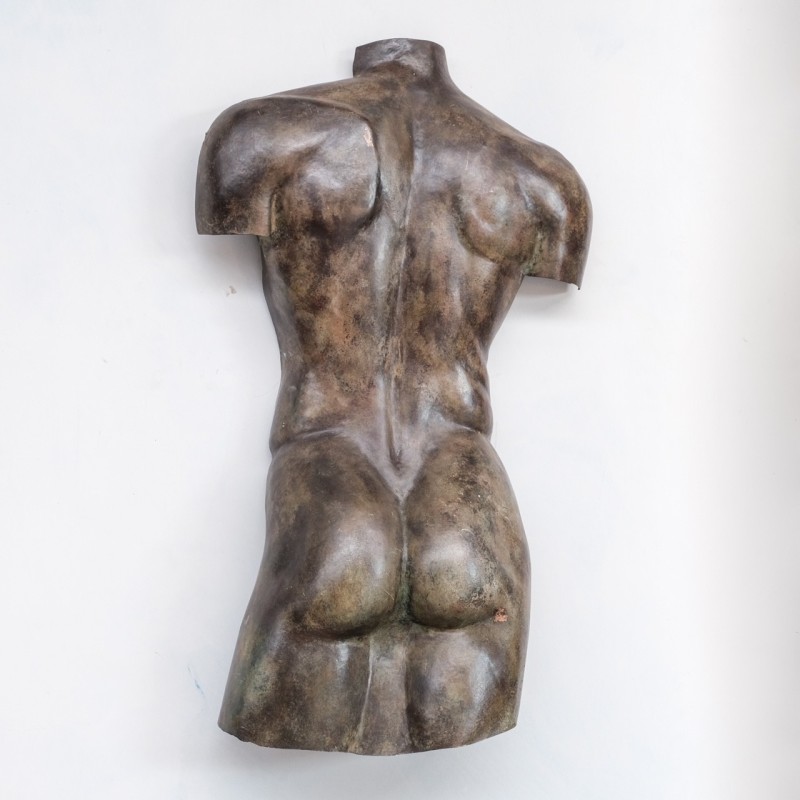Vintage sculpture in patinated brass, France 1950s