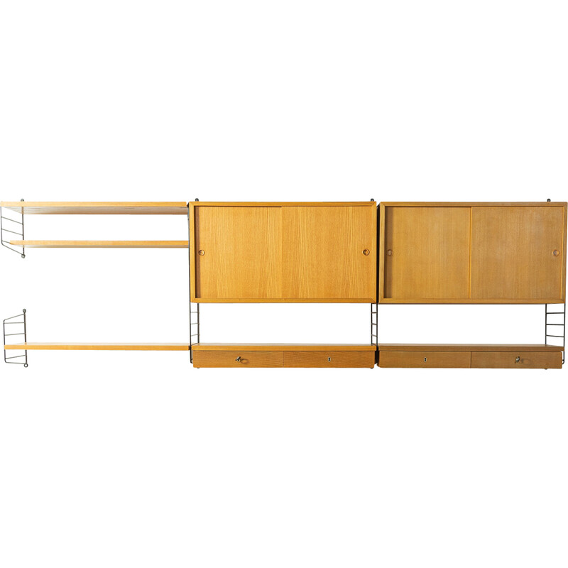 Vintage shelving system by Nils Strinning for String Design, Sweden 1950s