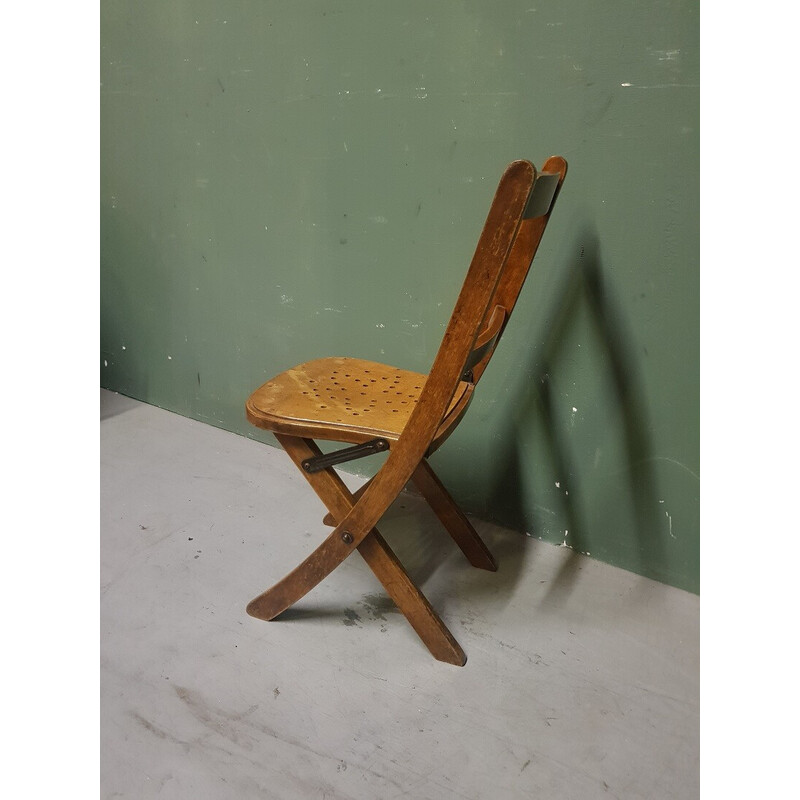 Vintage folding chair for children by Venesta, Estonia