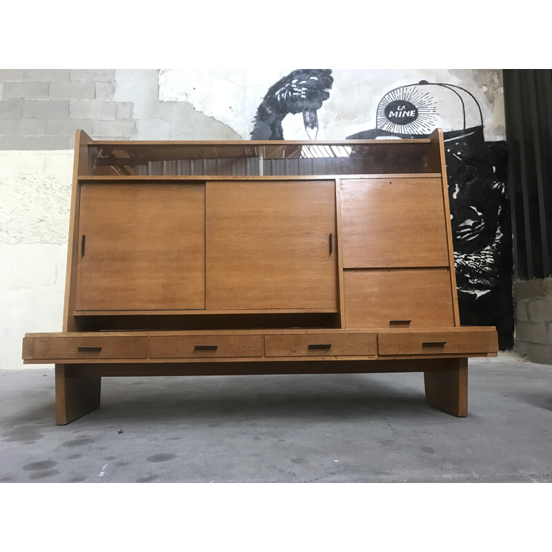 Large oak sideboard Maurice Pré - 1950s