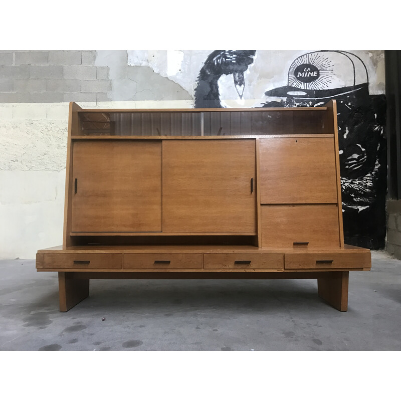 Large oak sideboard Maurice Pré - 1950s