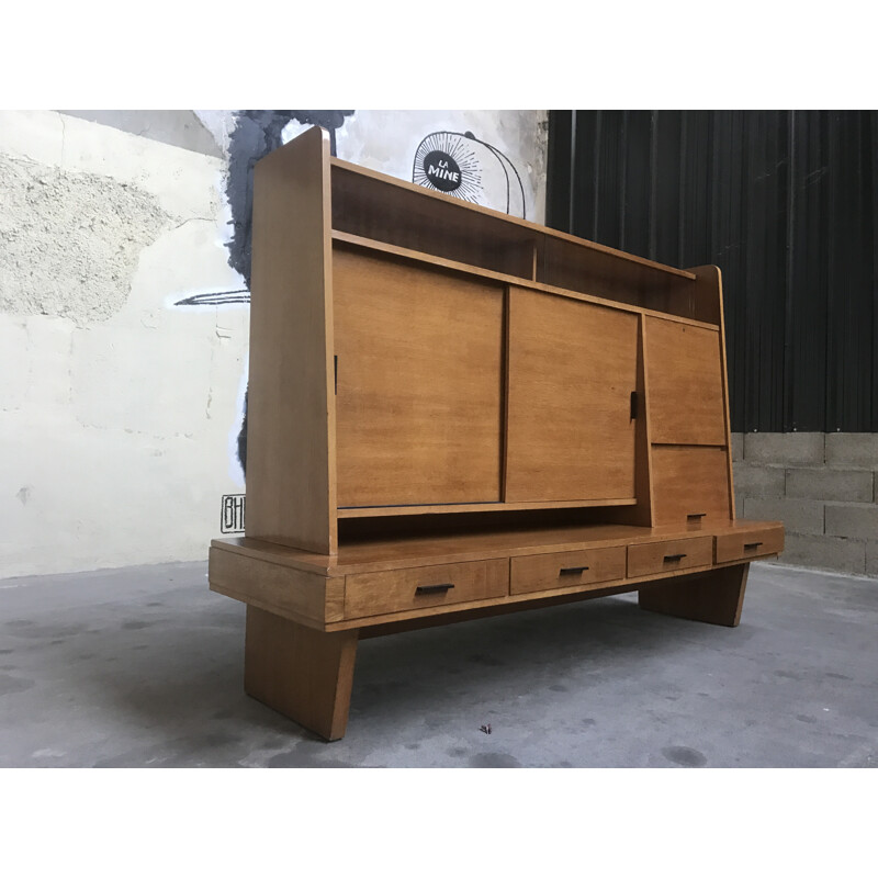 Large oak sideboard Maurice Pré - 1950s