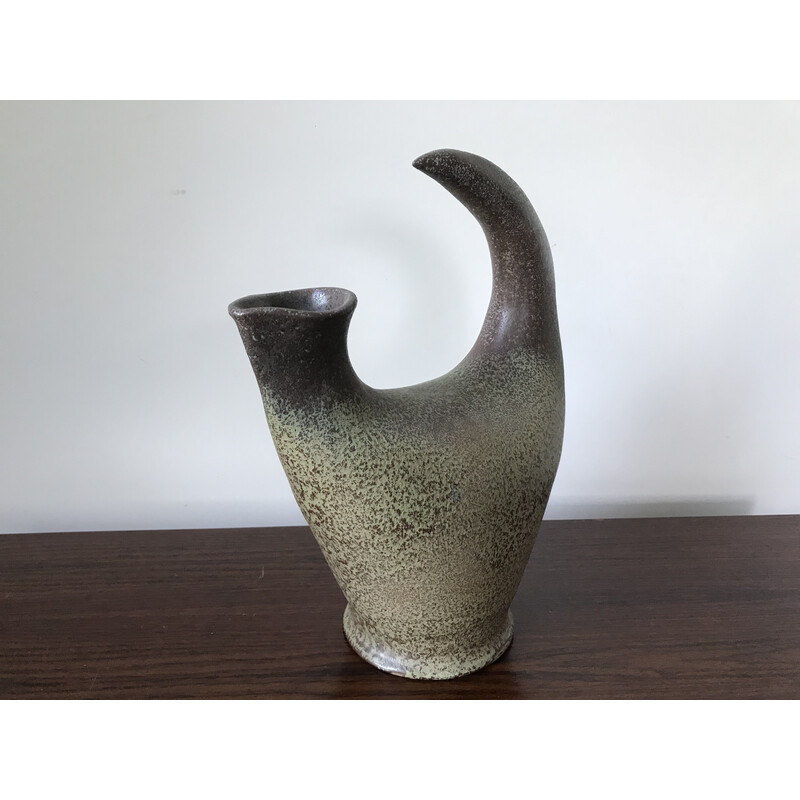 Vase vintage en céramique zoomorphe par Gobled