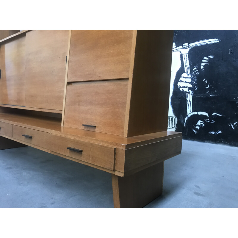 Large oak sideboard Maurice Pré - 1950s