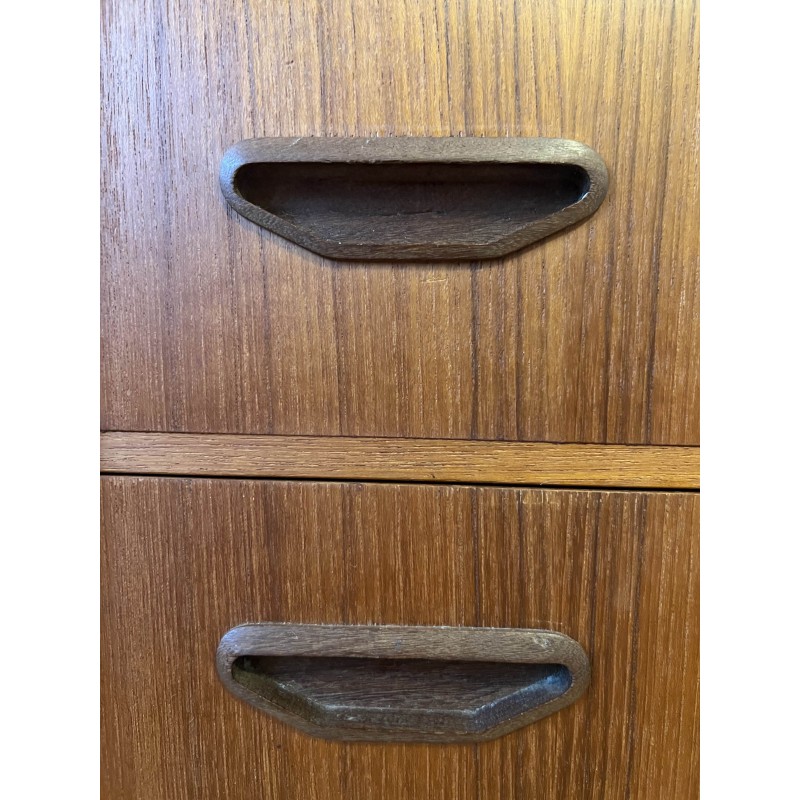 Vintage chest of drawers in teak veneer and solid wood by Poul Westergaar, Denmark 1960s