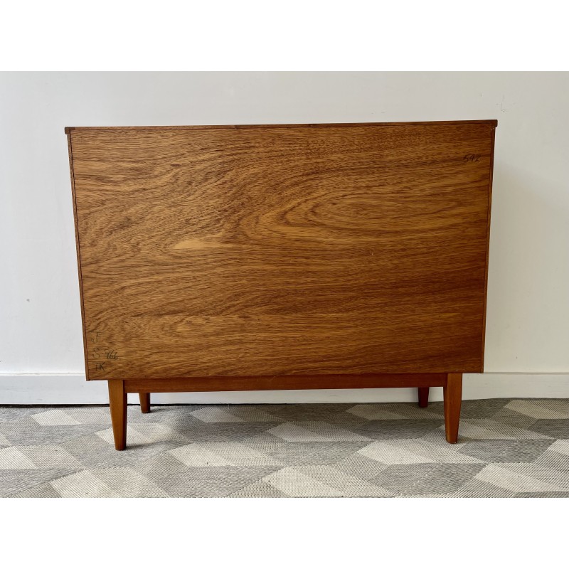 Vintage adjustable teak display cabinet with glass doors, 1960s-1970s