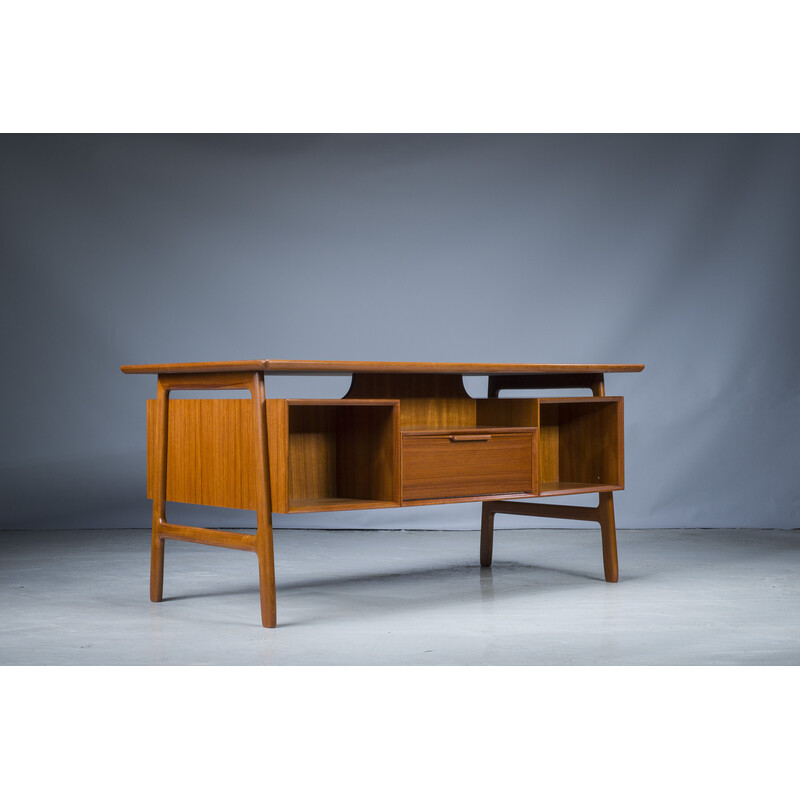Mesa de teca Vintage 75 de Gunni Omann para Omann Jun Furniture Factory, anos 60