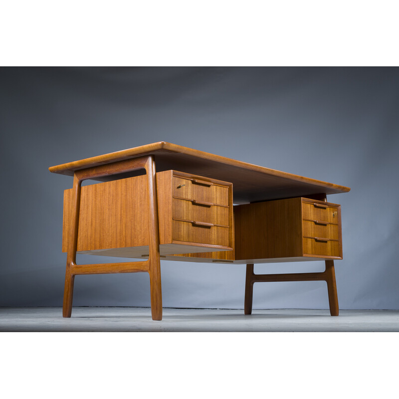 Vintage 75 teak desk by Gunni Omann for Omann Jun Furniture Factory, 1960s