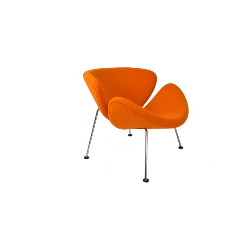 Pair of Slice orange chairs Pierre Paulin - 1970s