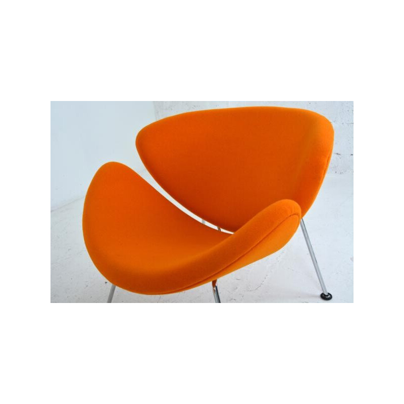 Pair of Slice orange chairs Pierre Paulin - 1970s