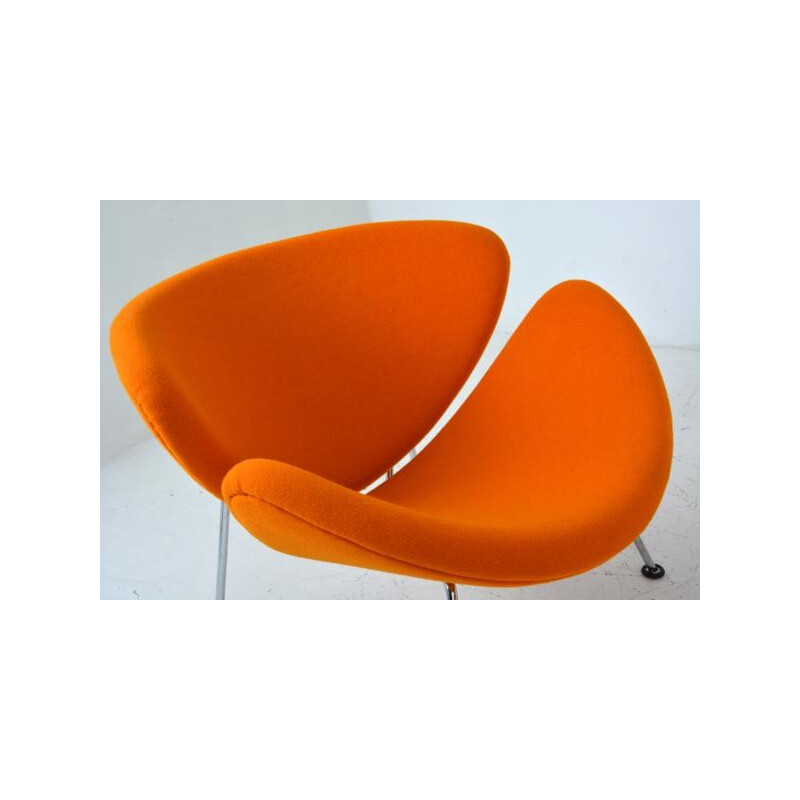 Pair of Slice orange chairs Pierre Paulin - 1970s