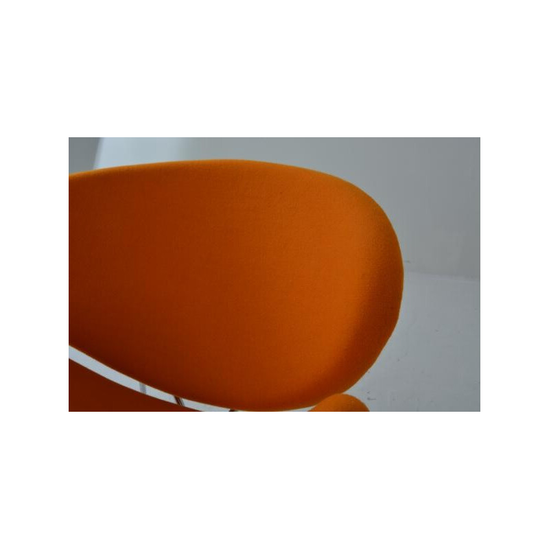 Pair of Slice orange chairs Pierre Paulin - 1970s