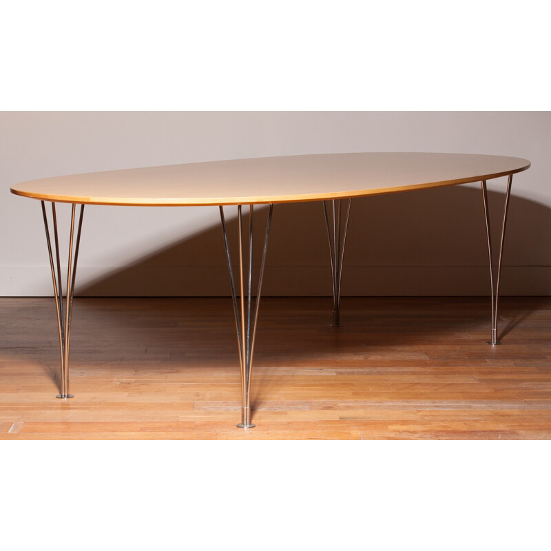 "Super Elipse" dining table by Piet Hein & Bruno Mathsson - 1960s