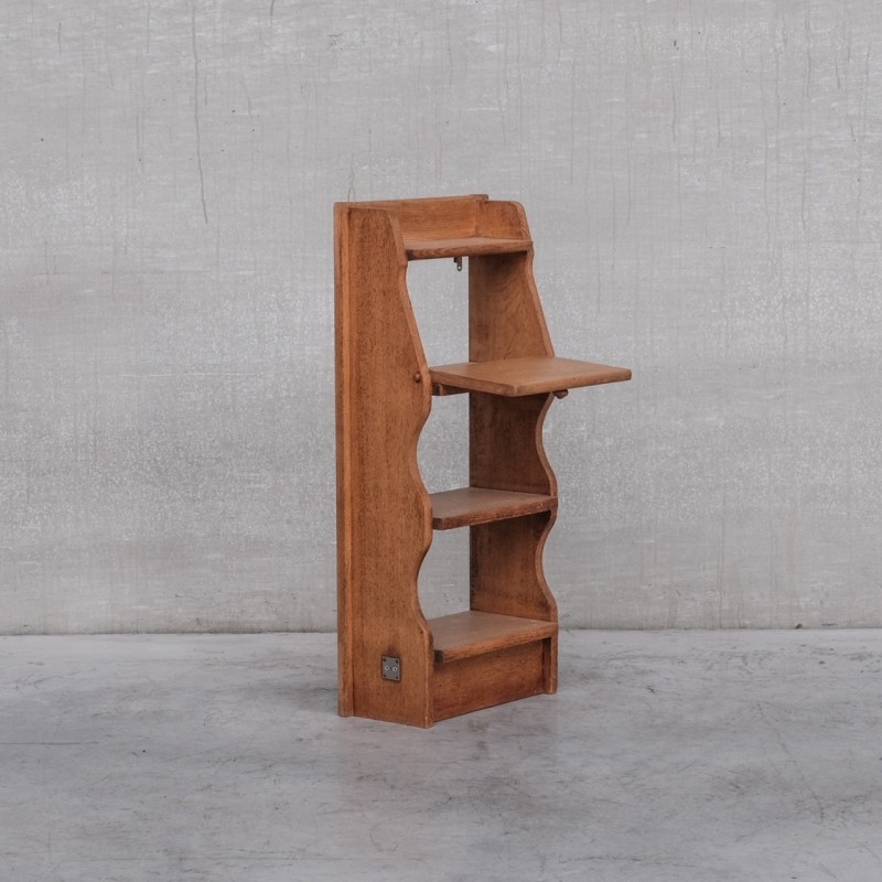 Vintage oak shelf by Guillerme and Chambron, France 1960s