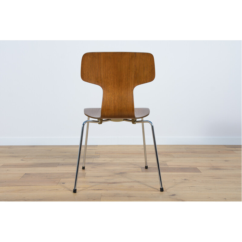 Vintage 3103 chair in teak and chrome by Arne Jacobsen for Fritz Hansen, 1970s