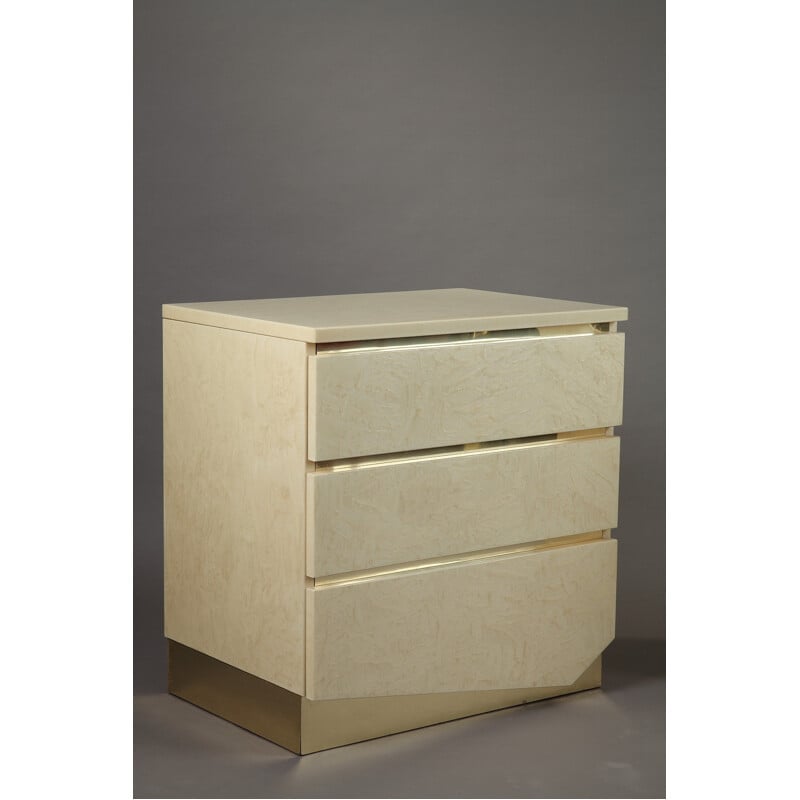 Pair of two bedside chests of drawers by Jean-Claude Mahey & Eric Maville - 1980s