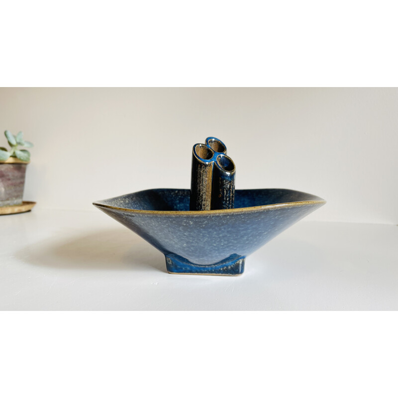 Vaso de cerâmica vitrificado vintage, 1980-1990