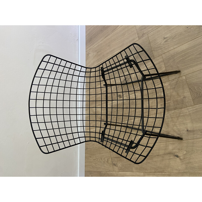 Chaise vintage avec coussin Wire par Harry Bertoia