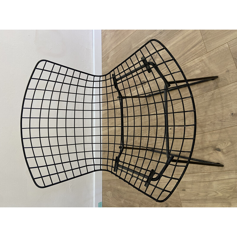 Chaise vintage avec coussin Wire par Harry Bertoia