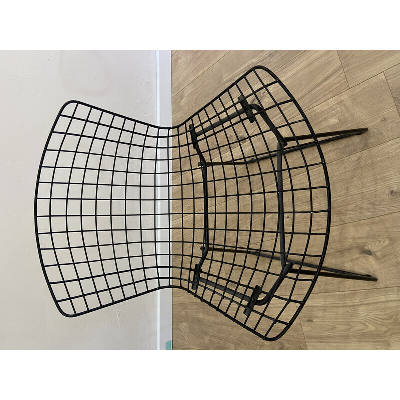 Sedia vintage con cuscino Wire di Harry Bertoia