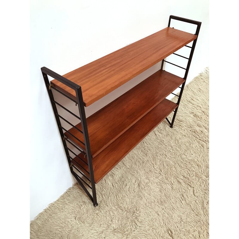 Ladderax small narrow shelving unit with 3 shleves by Staples - 1960s