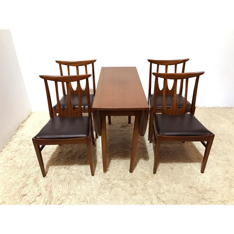 G plan dining set with table and 4 Brasilia chairs - 1960s