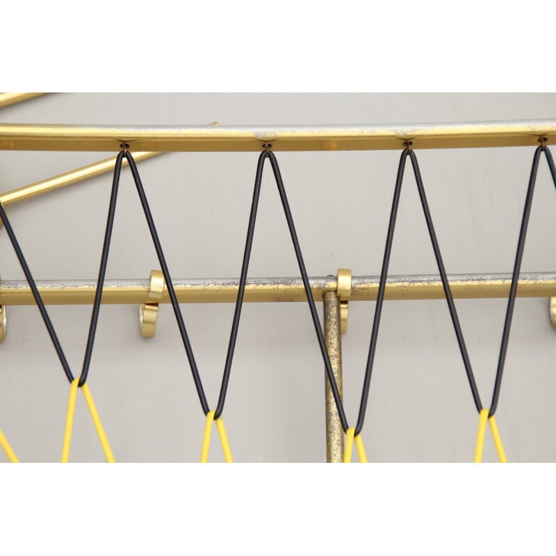 Vintage golden aluminum coat rack, Germany 1950s