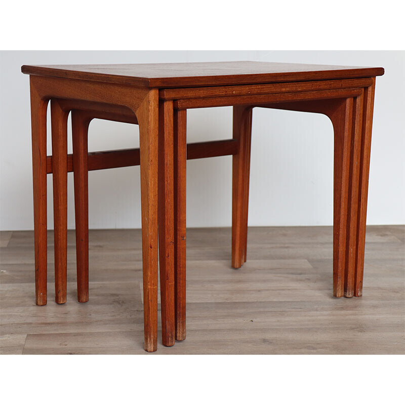 Vintage teak nesting tables, Denmark 1960s