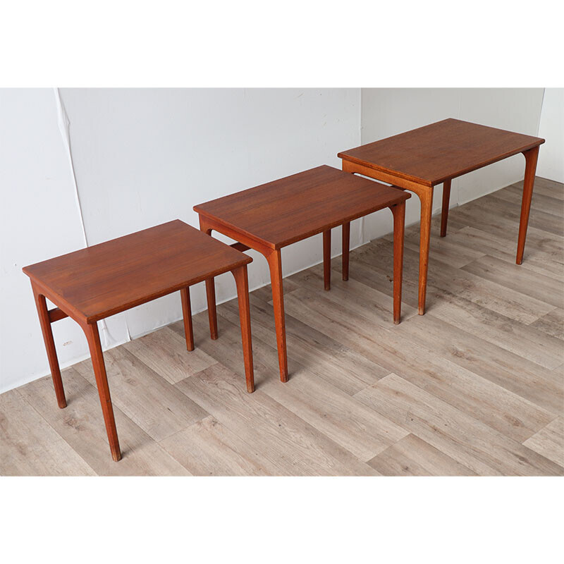 Vintage teak nesting tables, Denmark 1960s