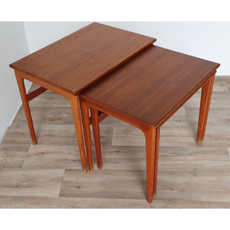 Vintage teak nesting tables, Denmark 1960s