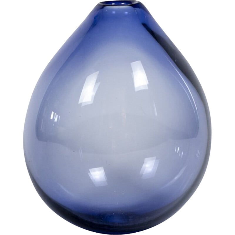 Vintage blown glass vase by Per Lütken for Holmegaard, Denmark 1960s