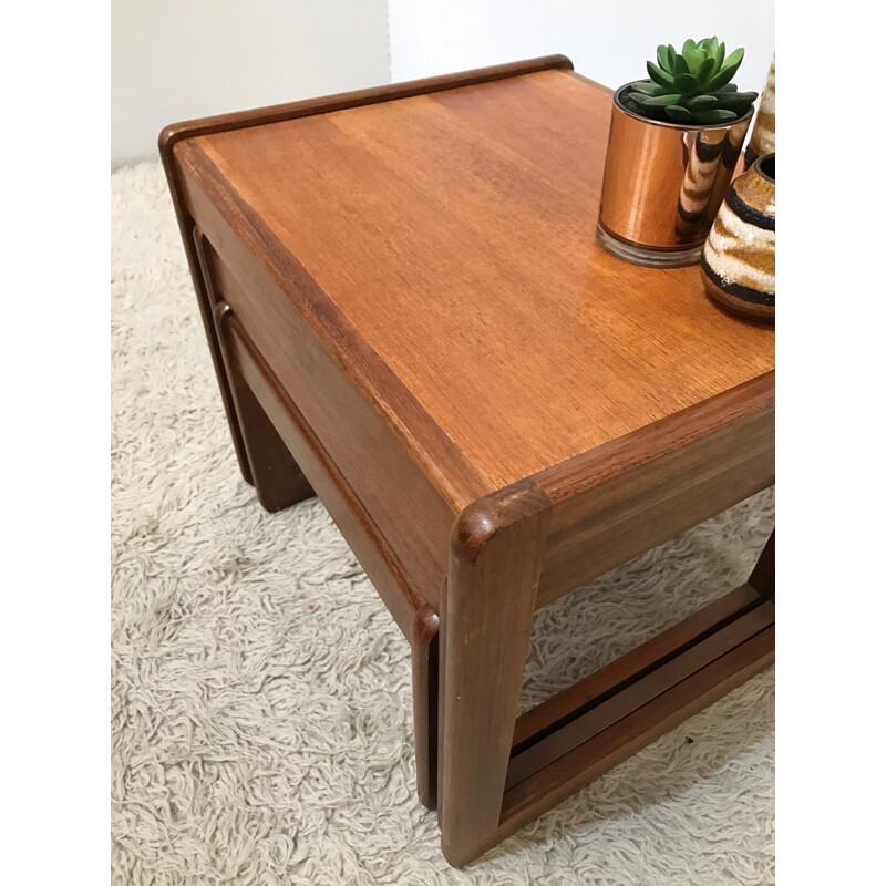 Set of 3 teak nesting tables - 1970s