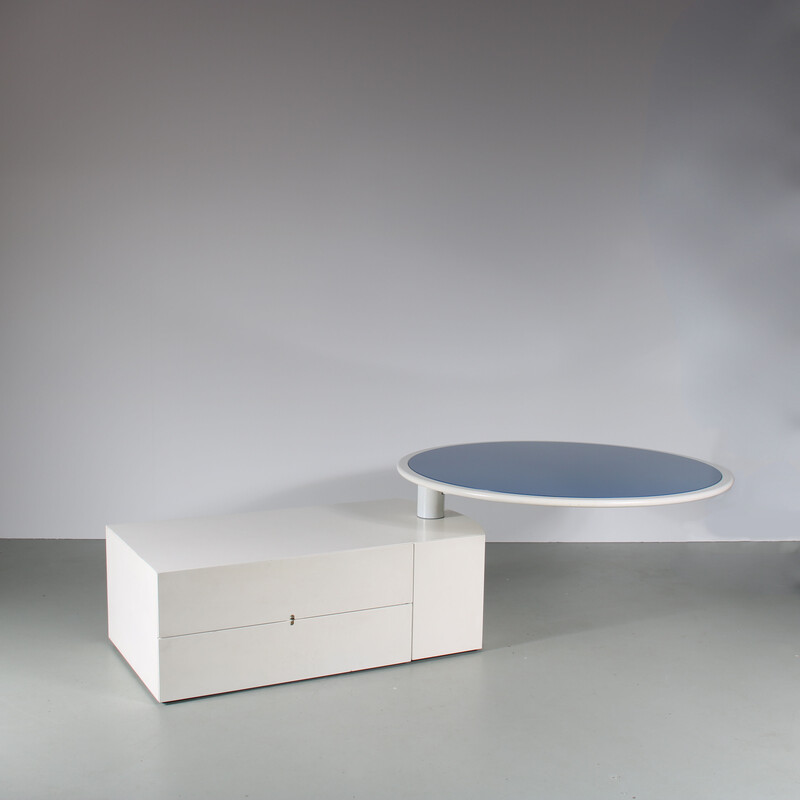 Vintage "Malibu" table in white wood by Cini Boeri for Arflex, Italy 1980s