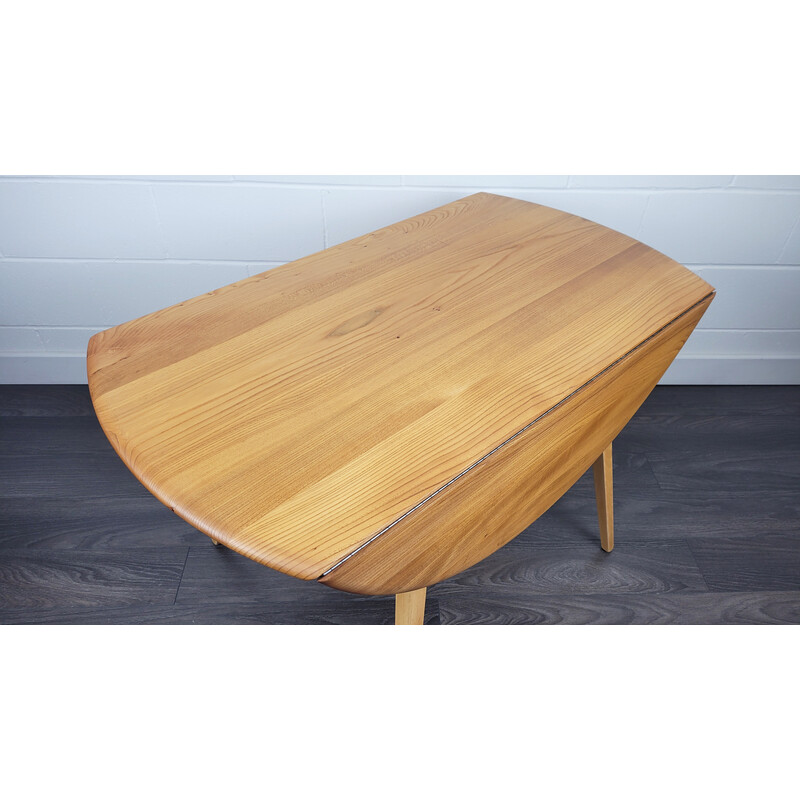 Mesa vintage de olmo y haya para Ercol, Inglaterra años 70