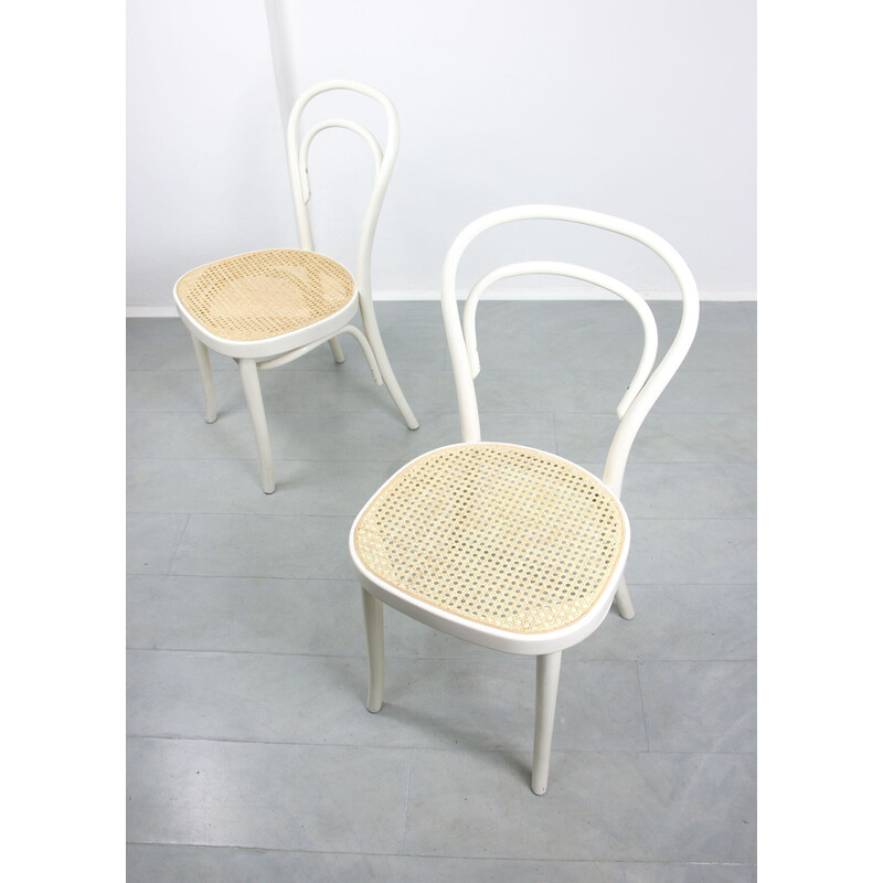 Set of 4 vintage 214 cane chairs by Michale Thonet