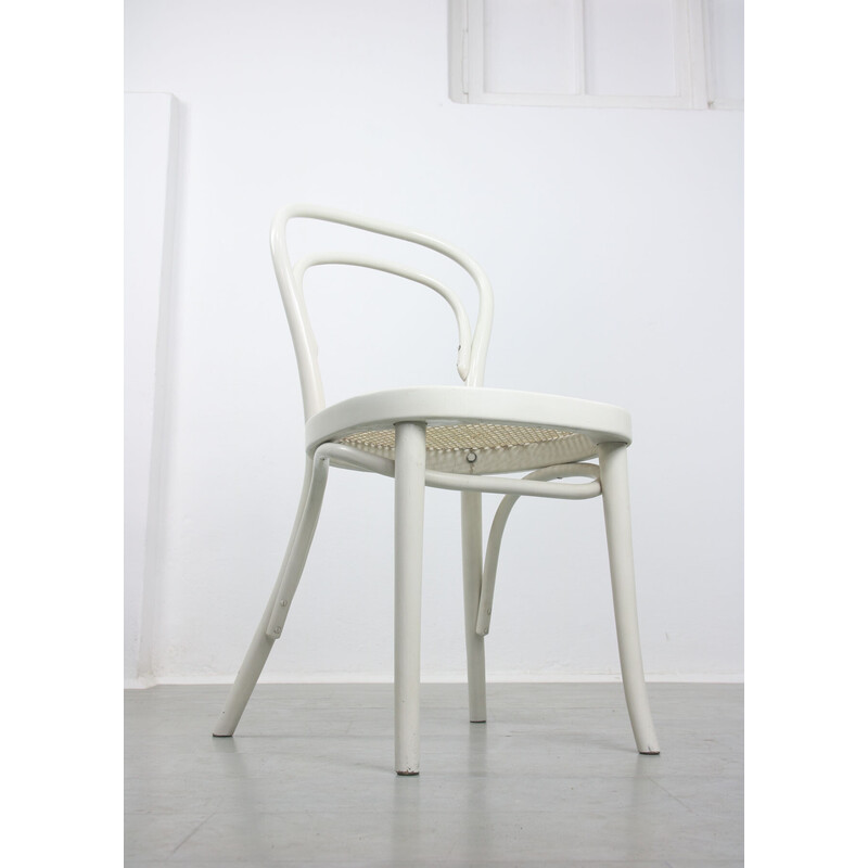Set van 4 vintage 214 rieten stoelen van Michale Thonet