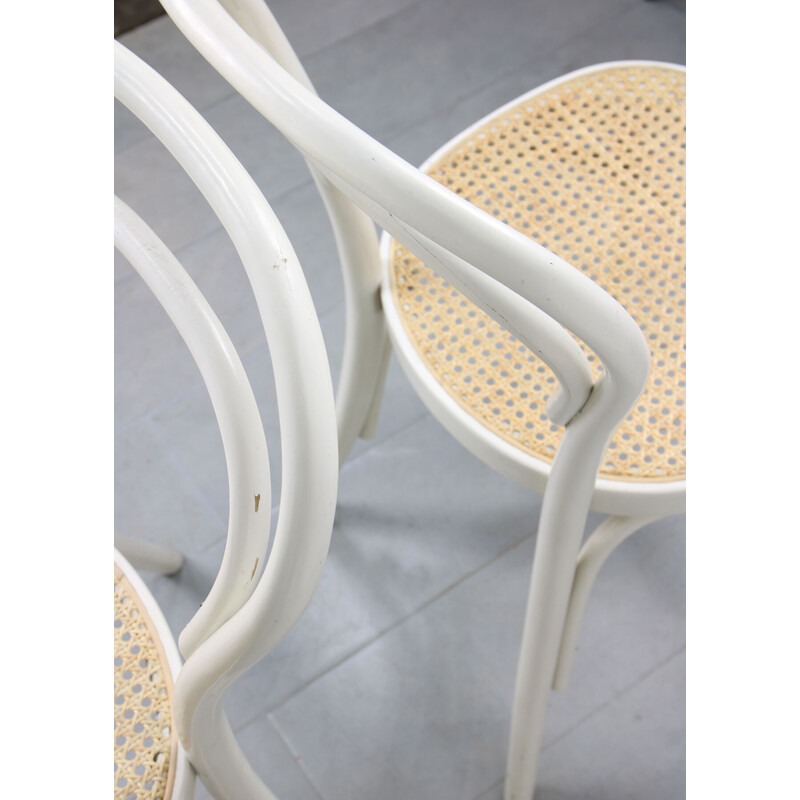 Set of 4 vintage 214 cane chairs by Michale Thonet